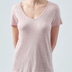 ATM Anthony Thomas Melillo Slub Jersey Classic V Neck Tee M Dawn